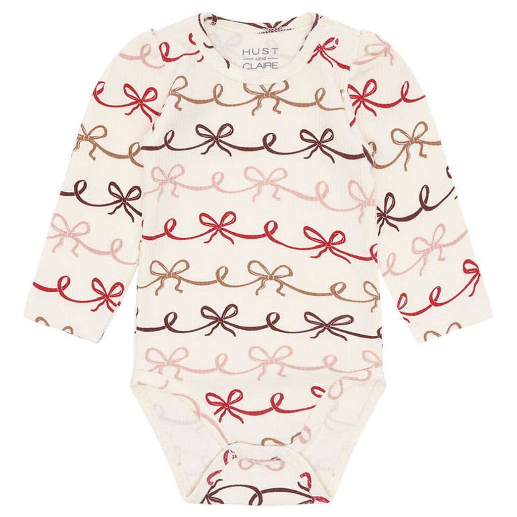 Hust and Claire Body l/æ - Rib - HCBritt - Sugar m. Sløjfer