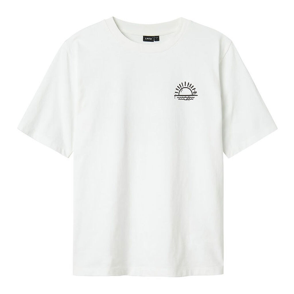 LMTD T-shirt - NlmFunset - Bright White/Black Bio