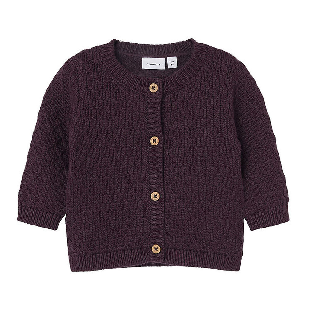 Name It Cardigan - Strik - NbfLomille - Plum Perfect
