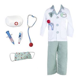 Great Pretenders Udklædning - Doktor - Grøn/Hvid