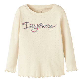 Name It Bluse - NmfNimma - Parchment m. Hulmønster