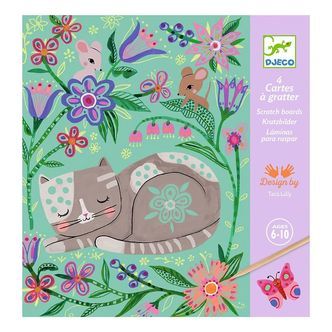 Djeco Skrabekort - 4 Stk. - Encounters