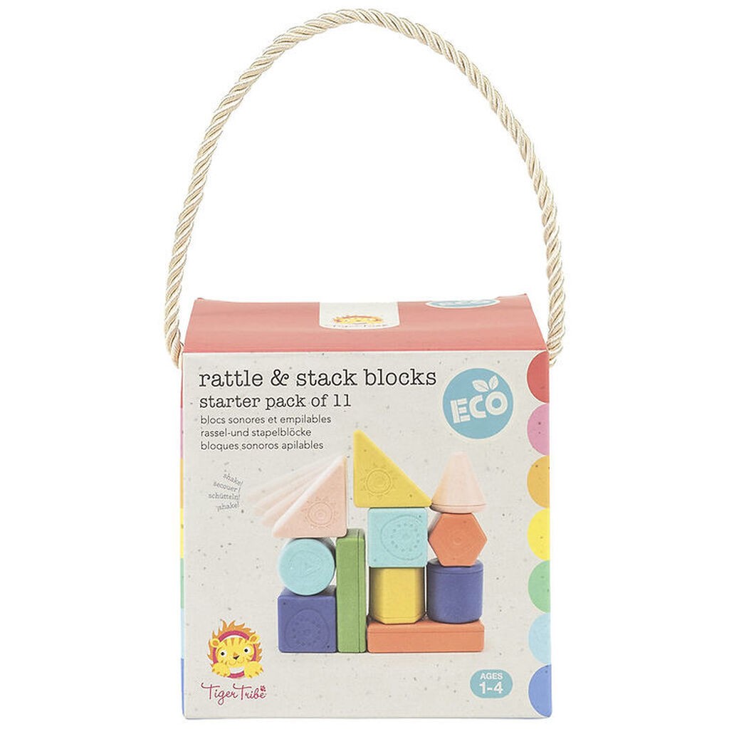 Tiger Tribe Rasleklodser - Rattle & Stack Blocks - Startsæt - 1