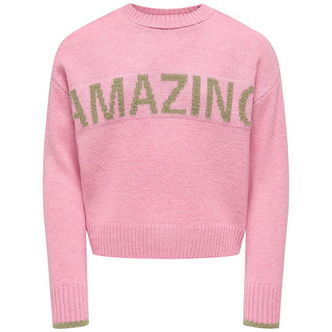 Kids Only Bluse - Strik - KogAmour - Sea Pink/Amazing/Mermaid