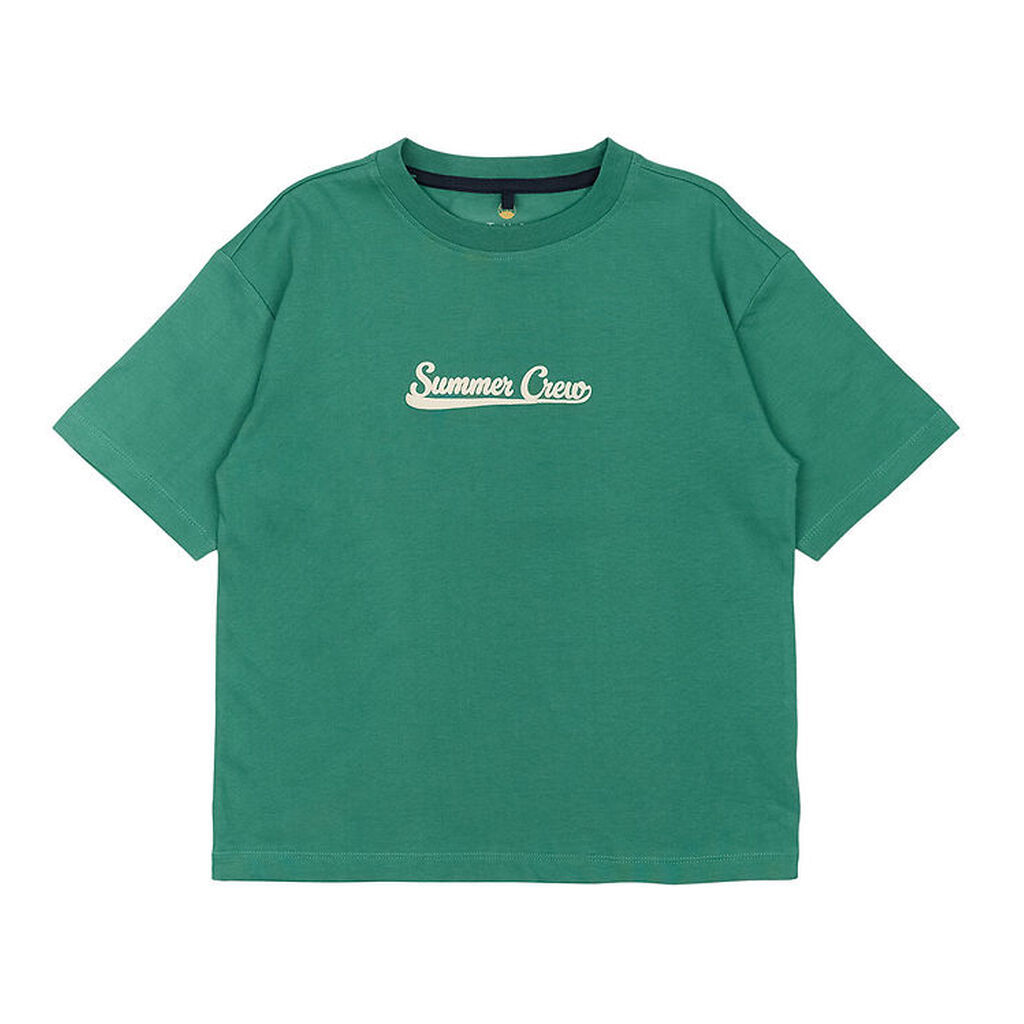 The New T-shirt - TnOre - Bottle Green m. Tekst