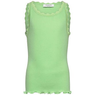 Rosemunde Top - Rib - Modal/Bomuld - Balta - Pistachio Green