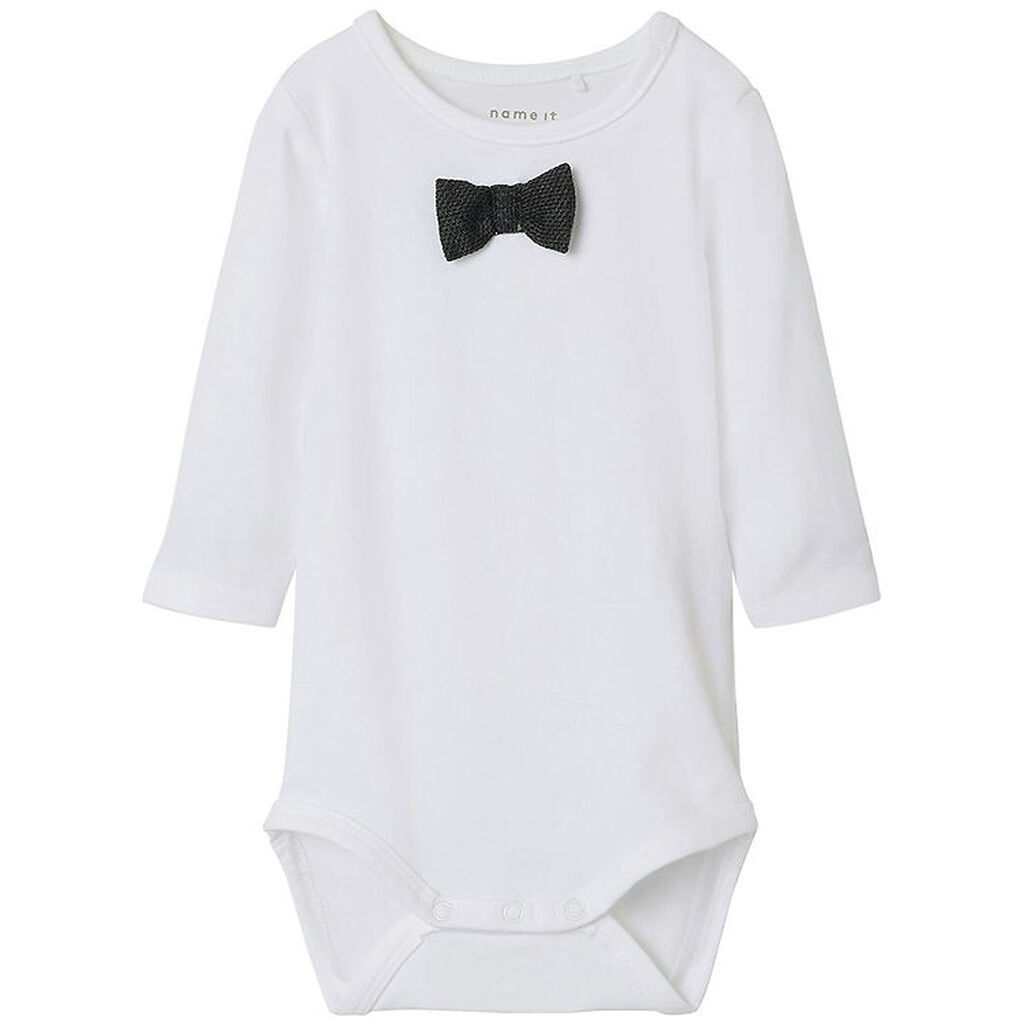 Name It Body l/æ - NbmRoxo - Bright White/Bowtie Herringbone