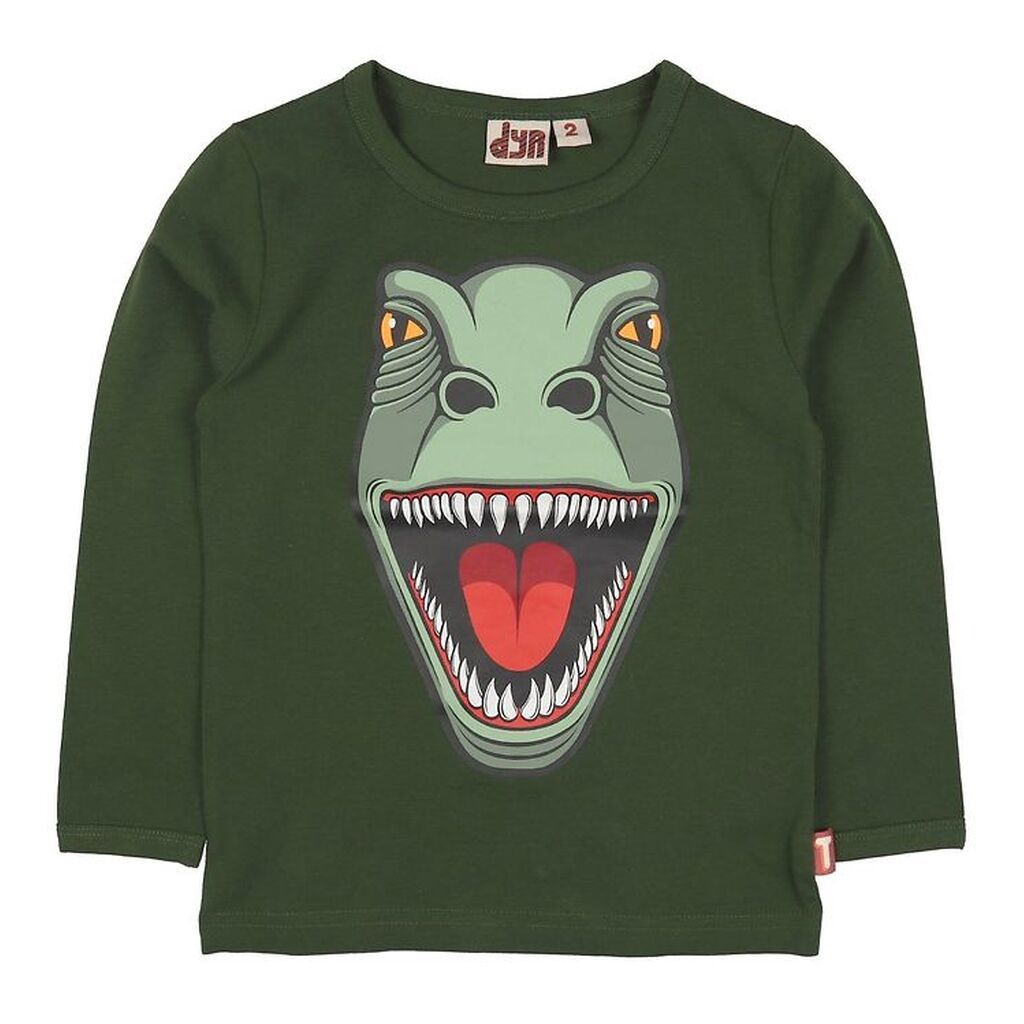 DYR Bluse - DYRRoar - Grøn m. Dinosaurus