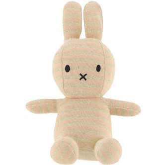 Bon Ton Toys Bamse - 23 cm - Miffy Organic Cotton - Stripe Pink