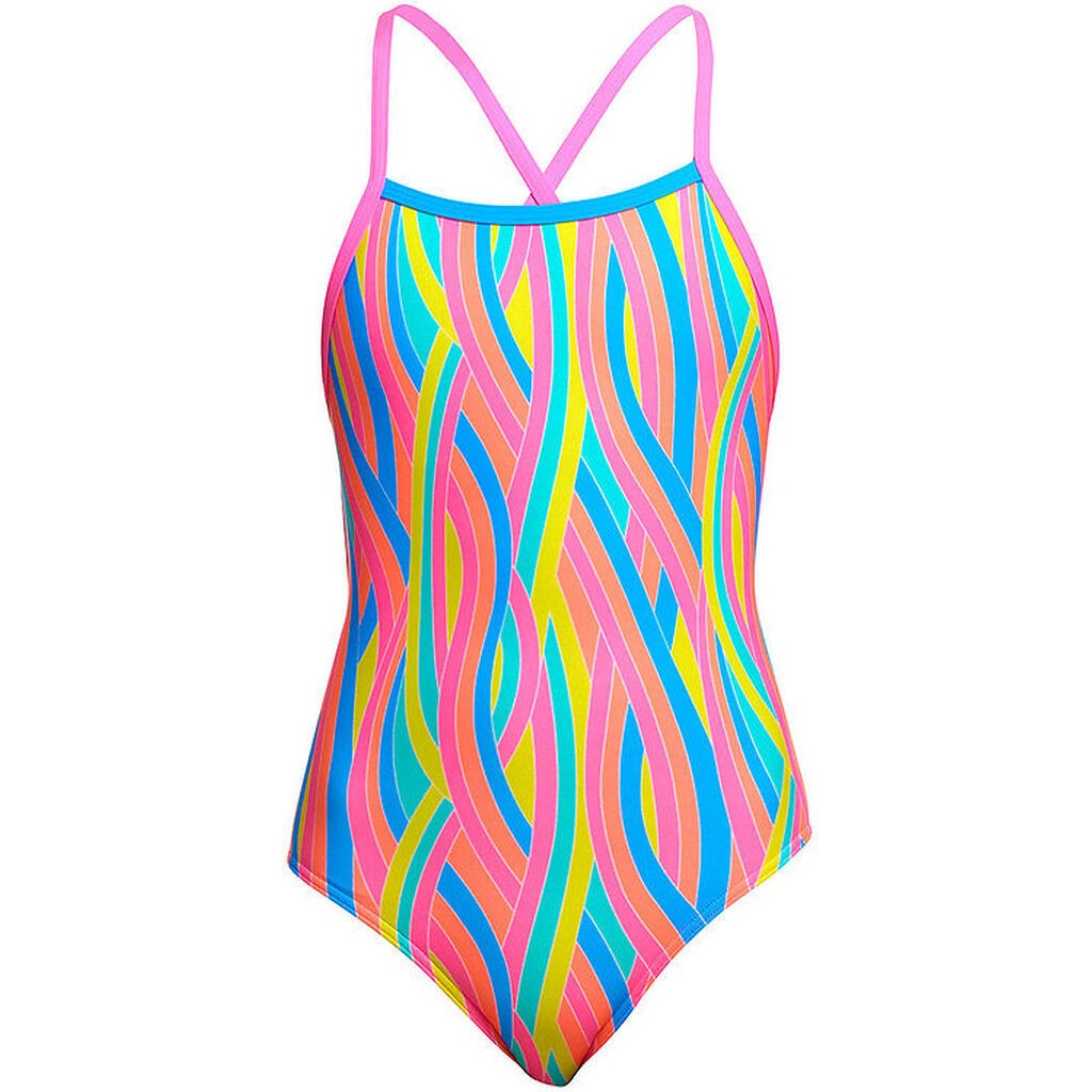 Funkita Badedragt - Strapped In One - UV50+ - Swirly Straws
