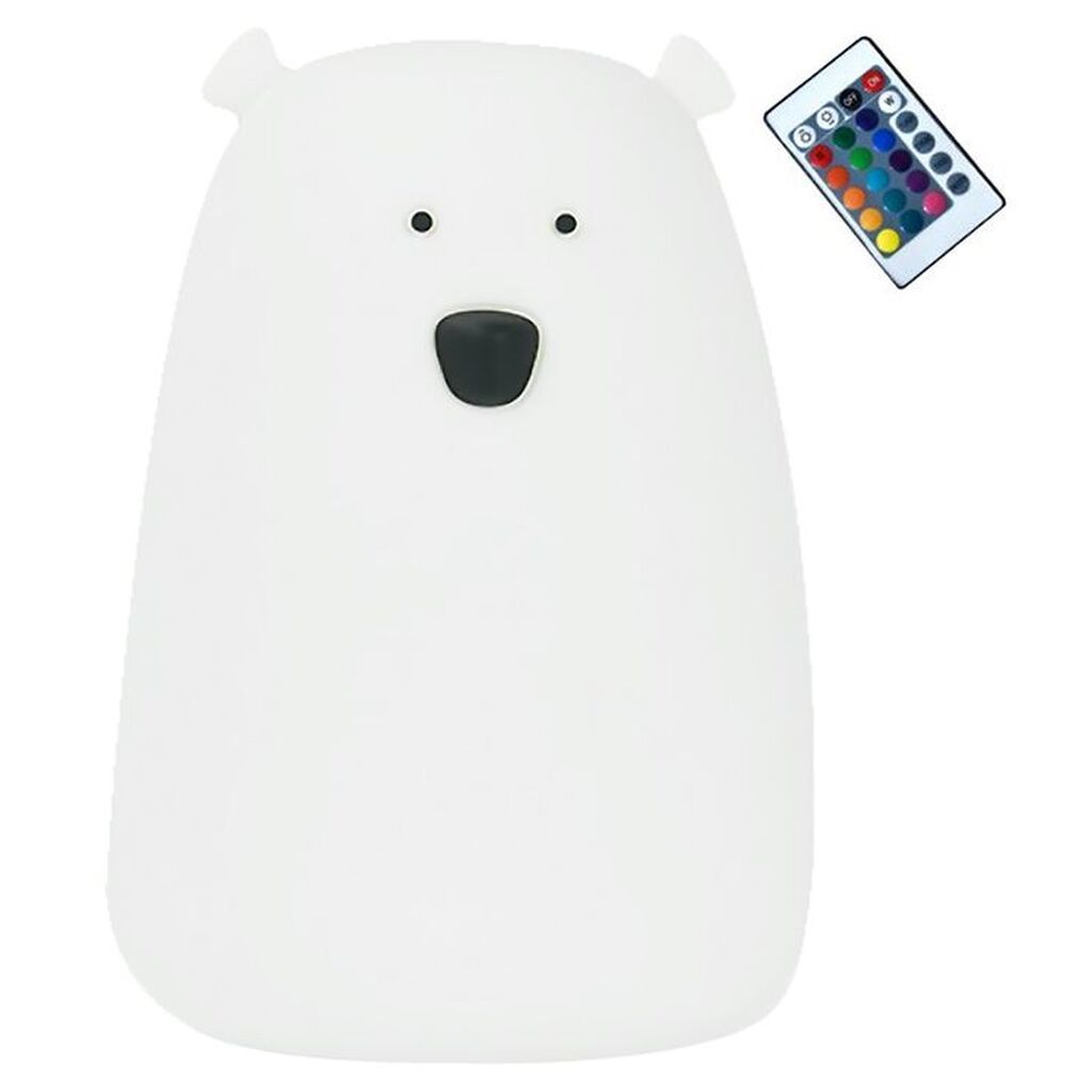Rabbit & Friends Lampe - Stor Bjørn m. Fjernbetjening - 11x17 cm