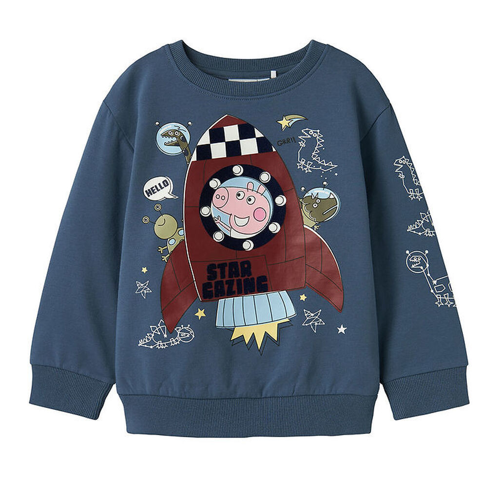 Name It Sweatshirt - NmmDeb - Peppa Pig - China Blue