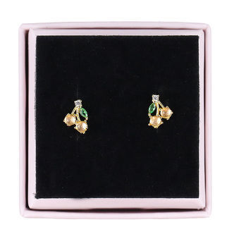 MillaVanilla Øreringe - Cherry - Guld/Rosa