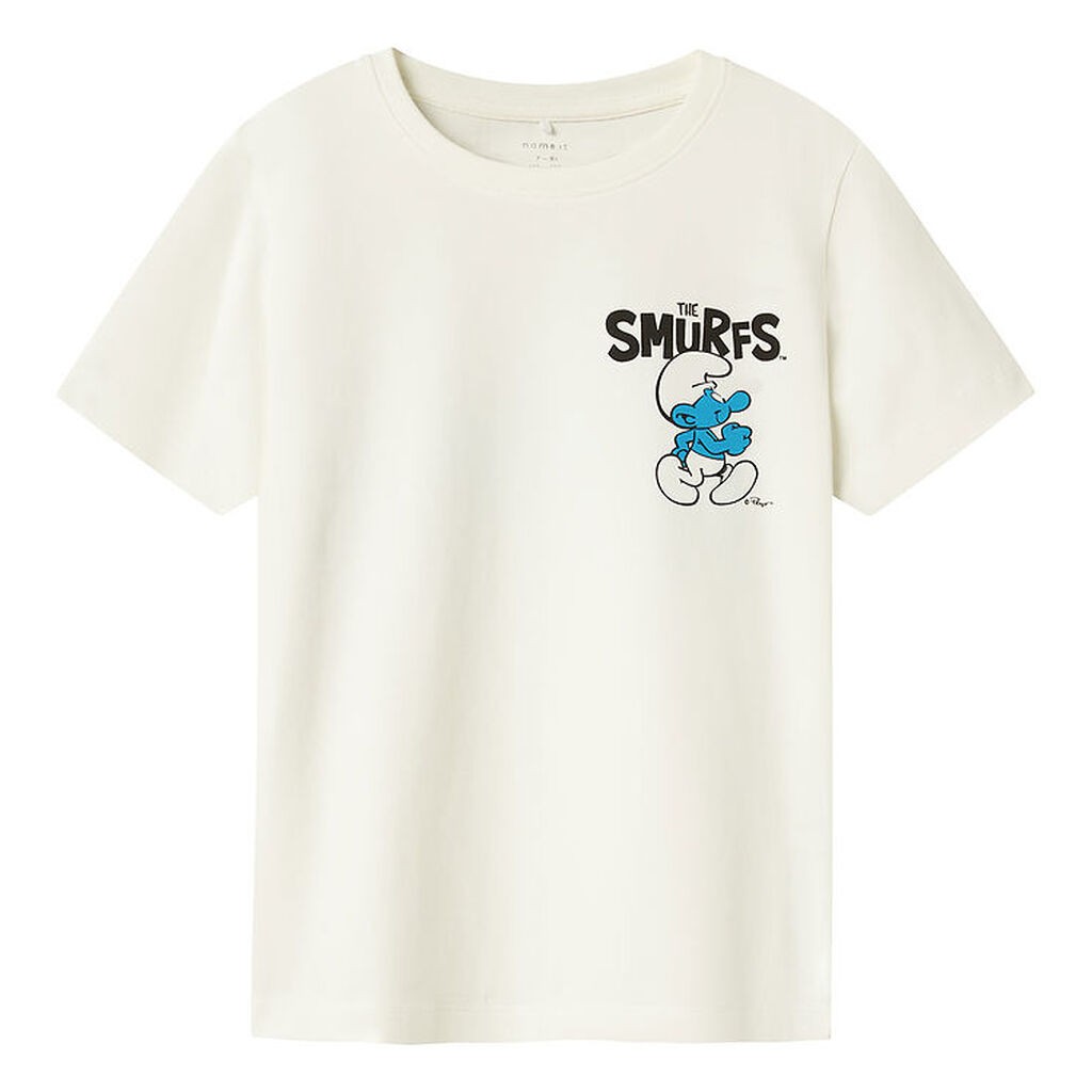 Name It T-shirt - NkmFinne - Smurfs - Cloud Dancer