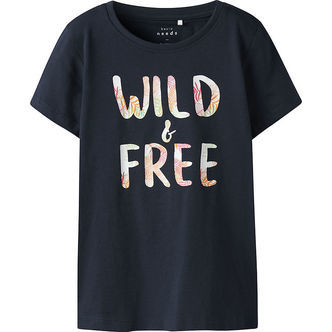 Name It T-shirt - Noos - NkfVanaya - Dark Sapphire/Wild & Free