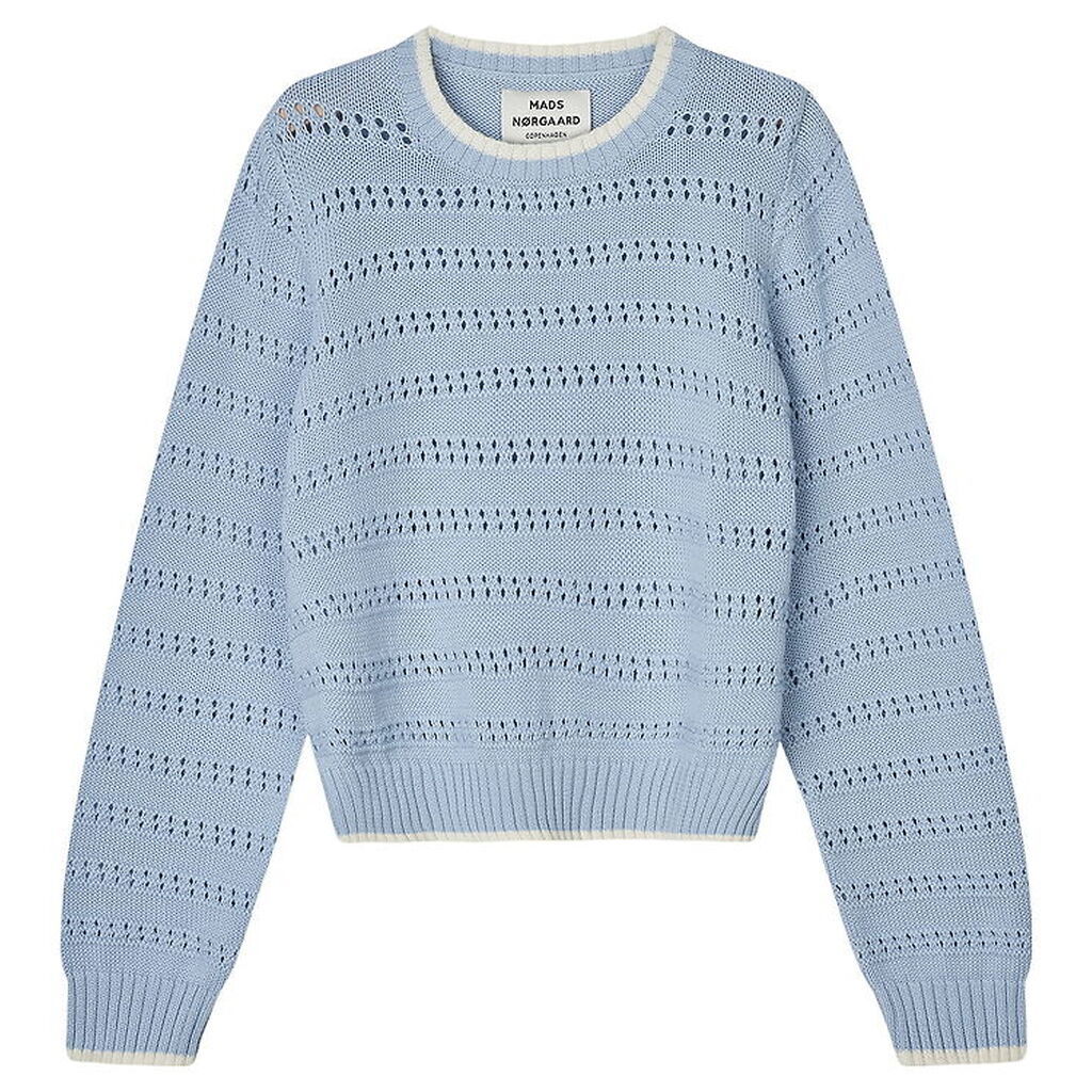 Mads Nørgaard Bluse - Strik - Inga - Cashmere Blue/Vanilla Ice