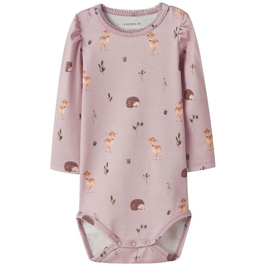 Name It Body l/æ - NbfOtia - Burnished Lilac m. Dyr