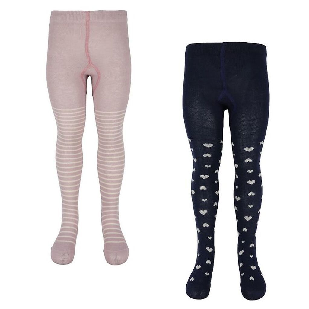 Minymo Baby Strømpebukser - 2-Pak - Violet Ice