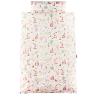 Nørgaard Madsens Sengetøj - Junior - Hvid m. Eventyrhave