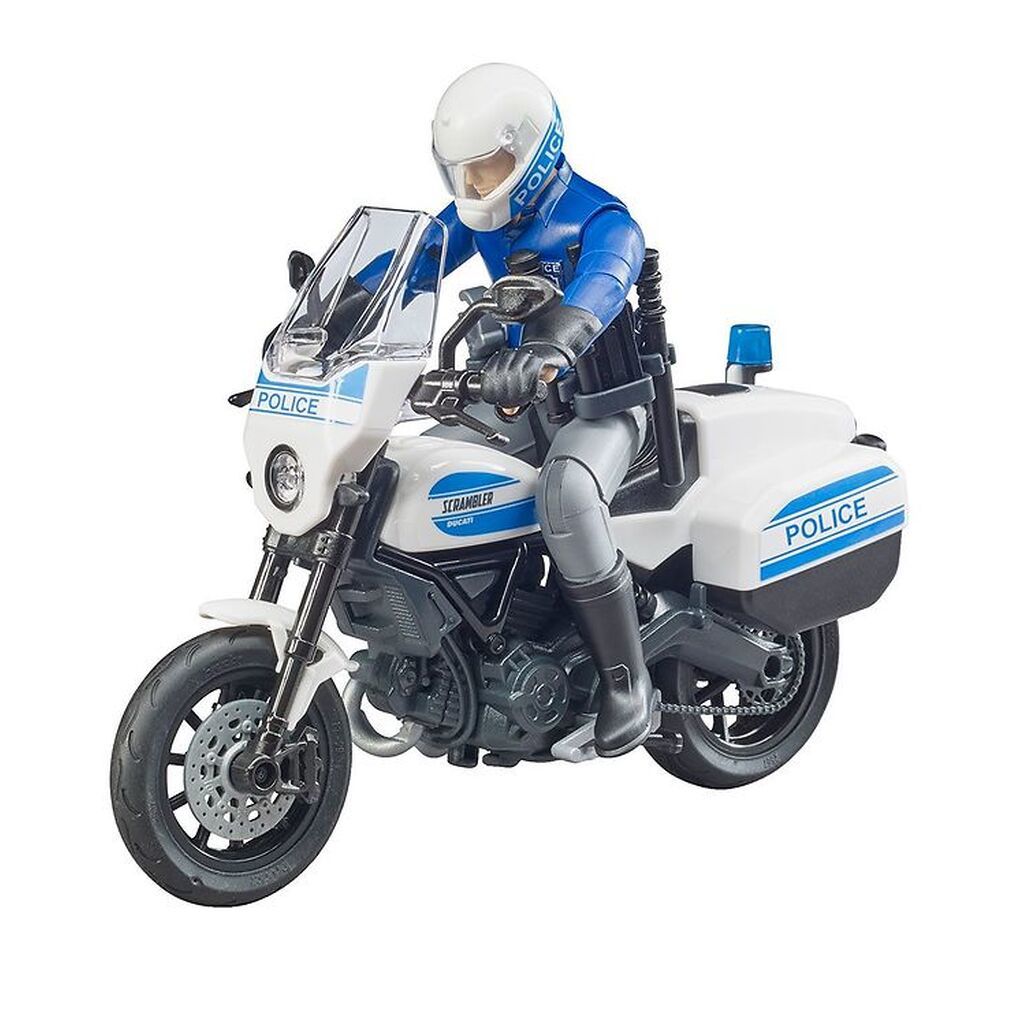 Bruder Figur m. Ducati Scrambler Politimotor... - bworld - 62731
