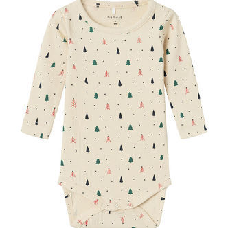 Name It Body l/æ - Rib - NbnDab - Summer Sand m. Juletræer