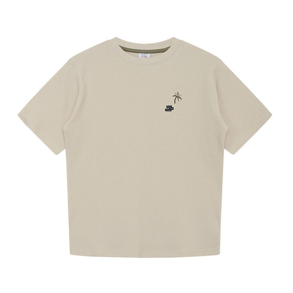 Hust and Claire T-shirt - Anskil - Sand Stone m. Palme