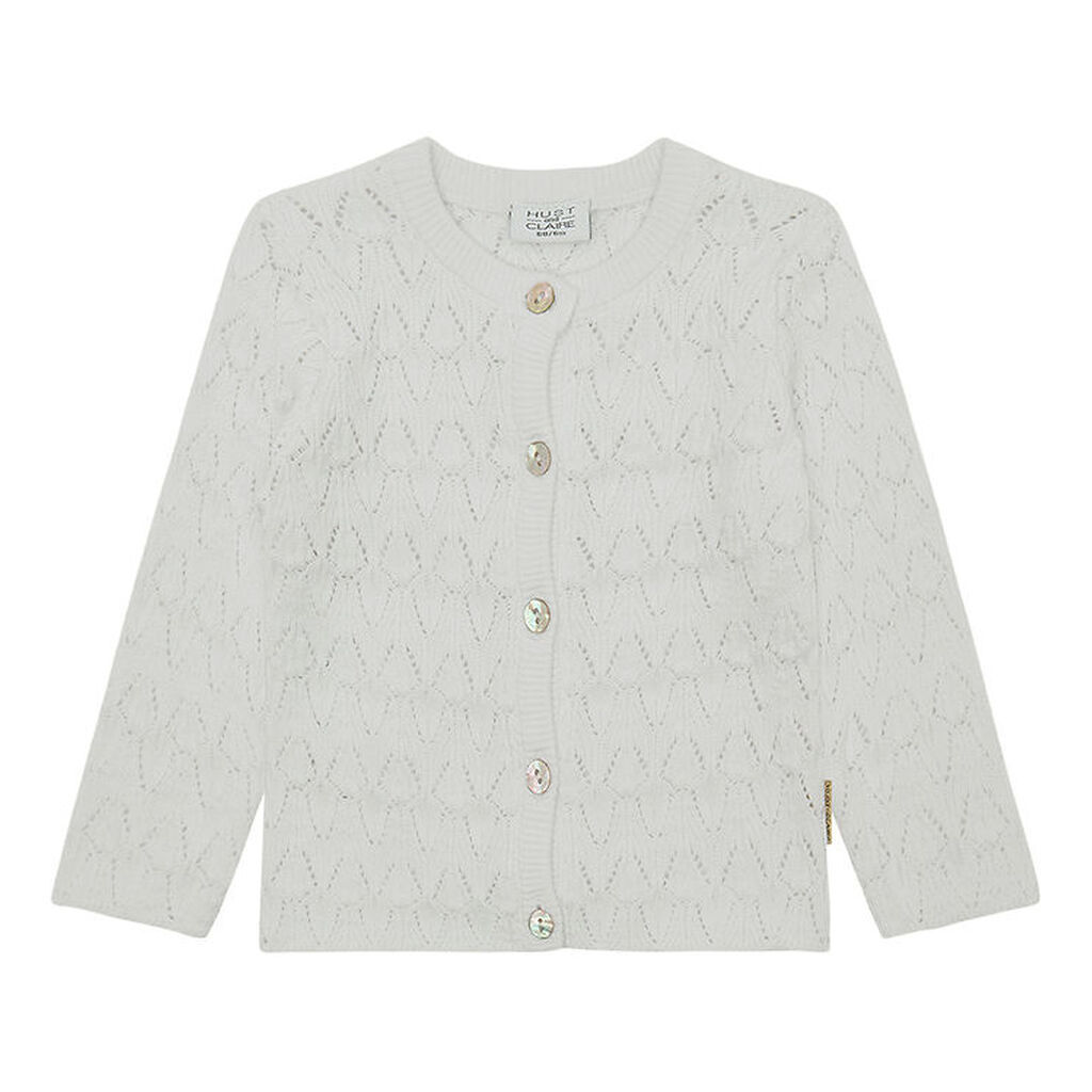 Hust and Claire Cardigan - Strik - Cilja - White m. Hulmønster
