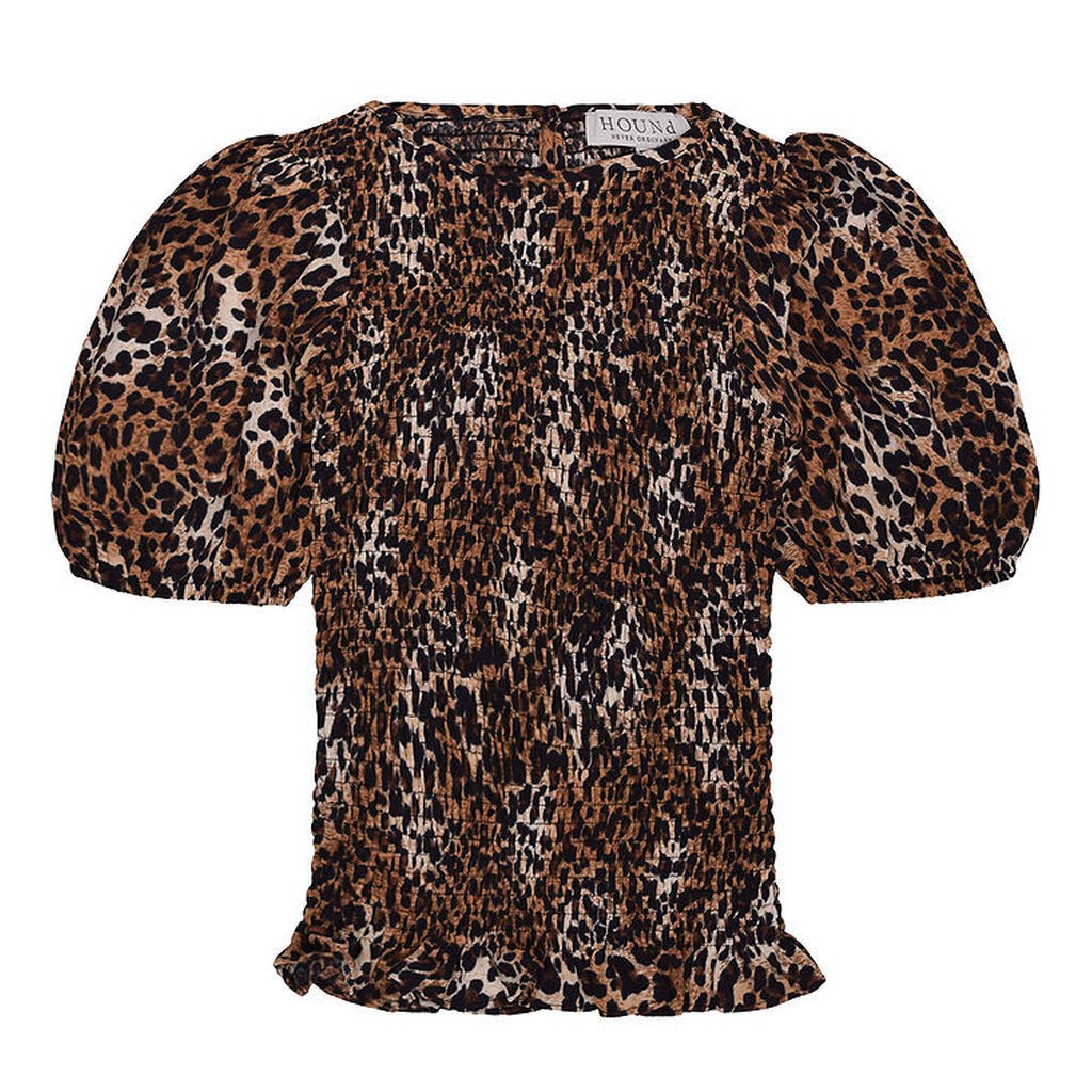 Hound Top - Leopard - Sort/Beige/Brun
