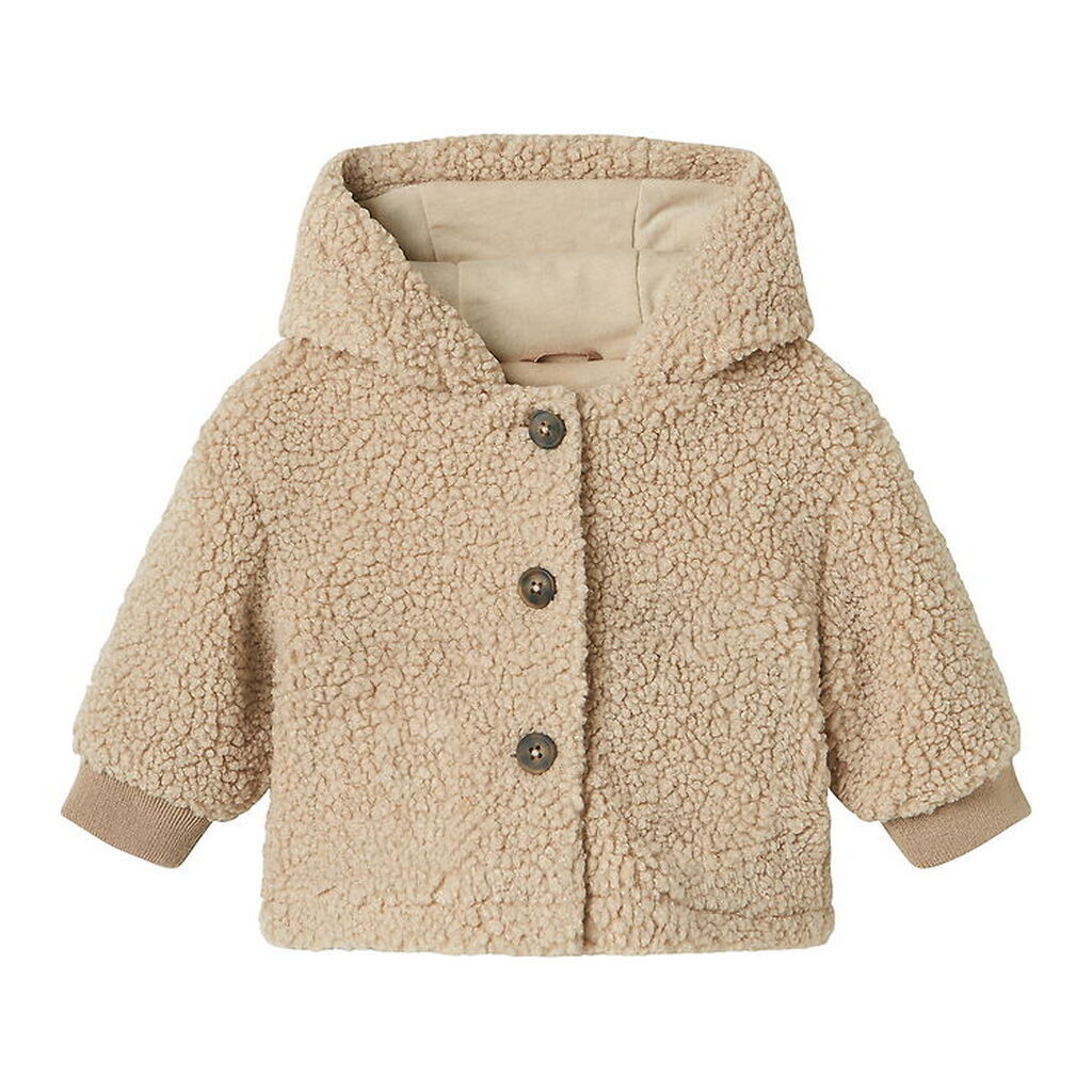 Name It Fleecejakke - Teddy - NbnMilo - Pure Cashmere