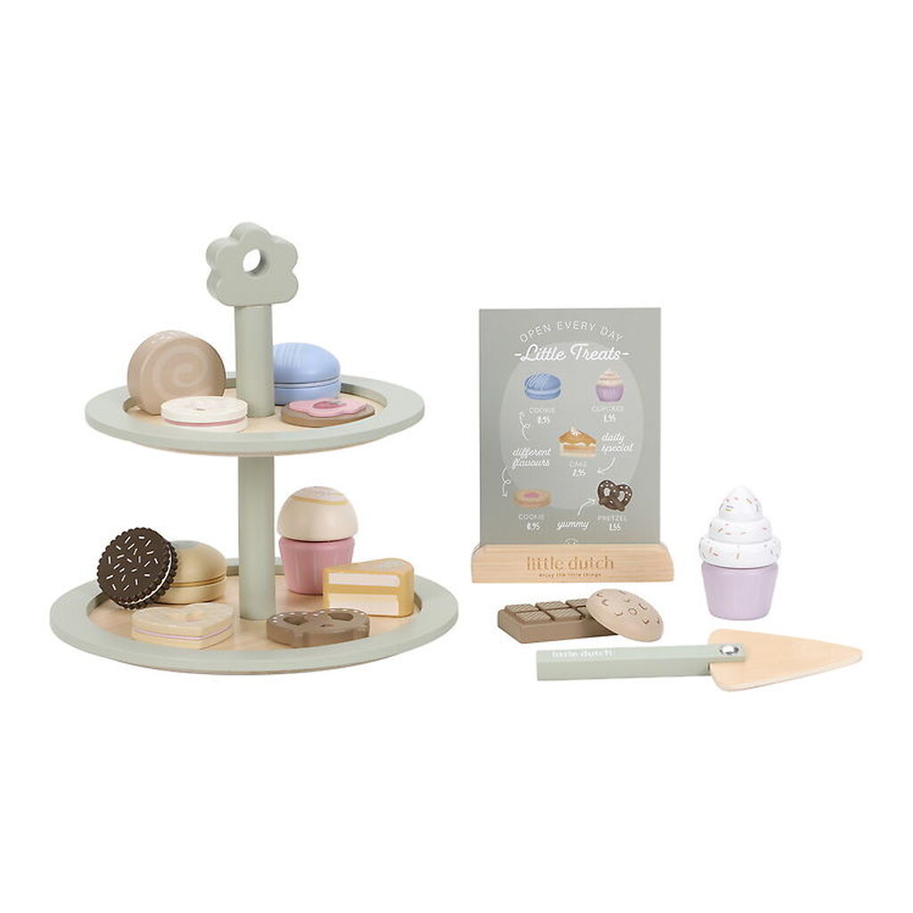 Little Dutch Kagefad - Træ - 19 Dele - Multi