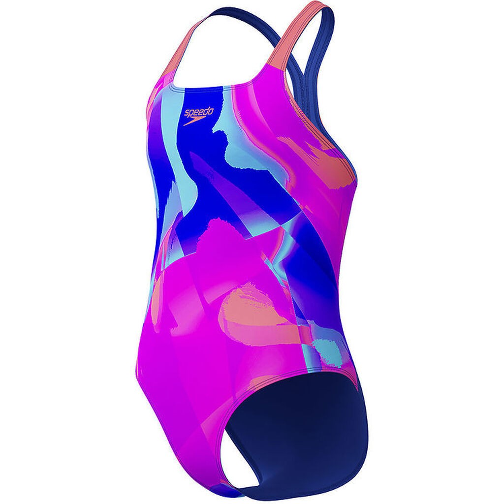 Speedo Badedragt - Digital Allover Powerback - Pink