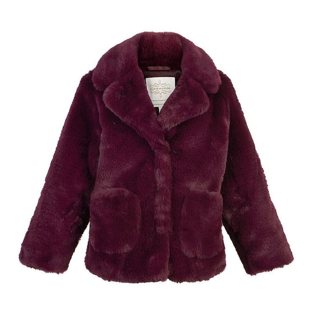 Creamie Jakke - Faux Fur - Fig