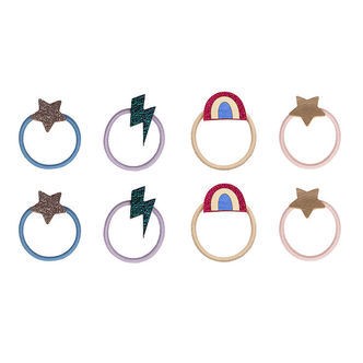 Mimi & Lula Hårelastikker - 8-pak - Mini Rainbow Dancing Queen