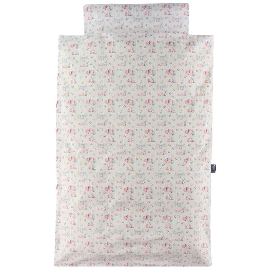 Nørgaard Madsens Sengetøj - Baby - Hvid m. Farverige Balloner