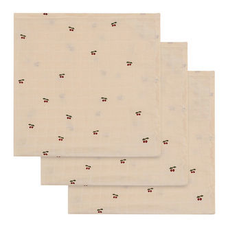 Konges Sløjd Stofbleer - 65x65 cm - 3-pak - Cherry