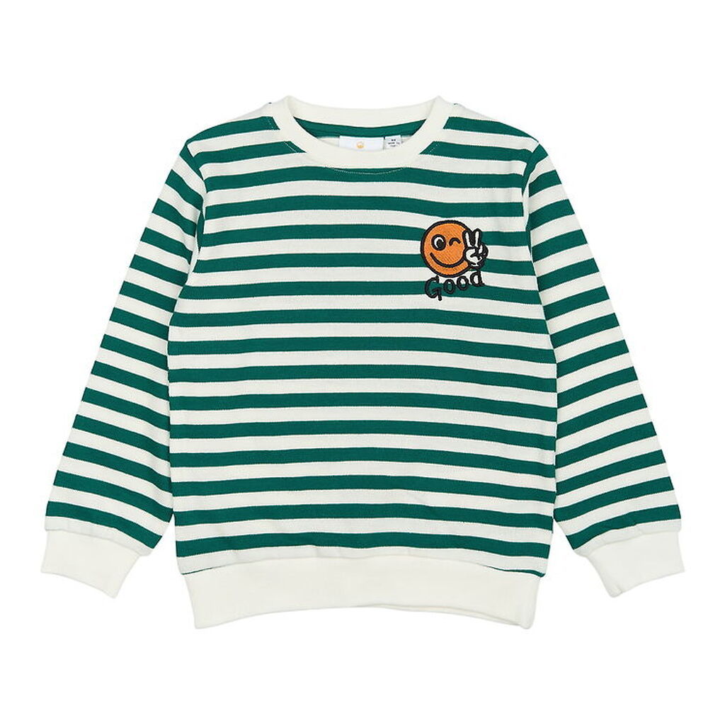 The New Siblings Bluse - Strik - TnstPer - Alpine Green m. Smile