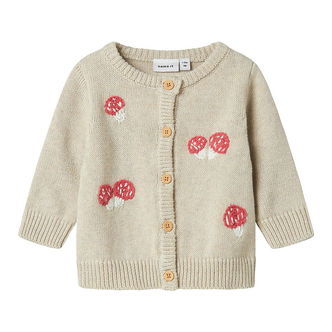 Name It Cardigan - Strik - NbfLinie - Peyote Melange m. Print