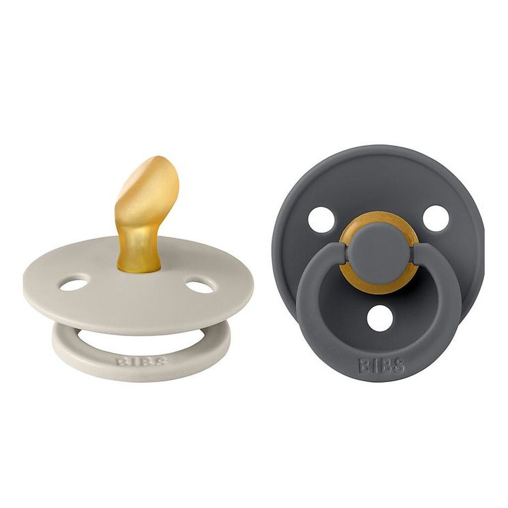BIBS Colour Sutter - 2-pak - Str. 1 - Anatomisk - Sand/Iron