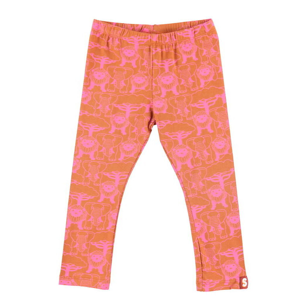 DYR-Cph Leggings - DyrCheetah - Super Pink/Rust Savanne