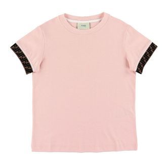 Fendi T-shirt - Rosa m. Logokanter