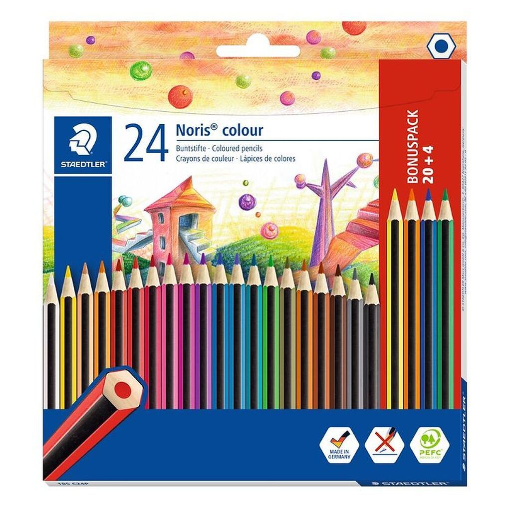Staedtler Farveblyanter - Noris Colour Bonus Pack - 20+4 stk