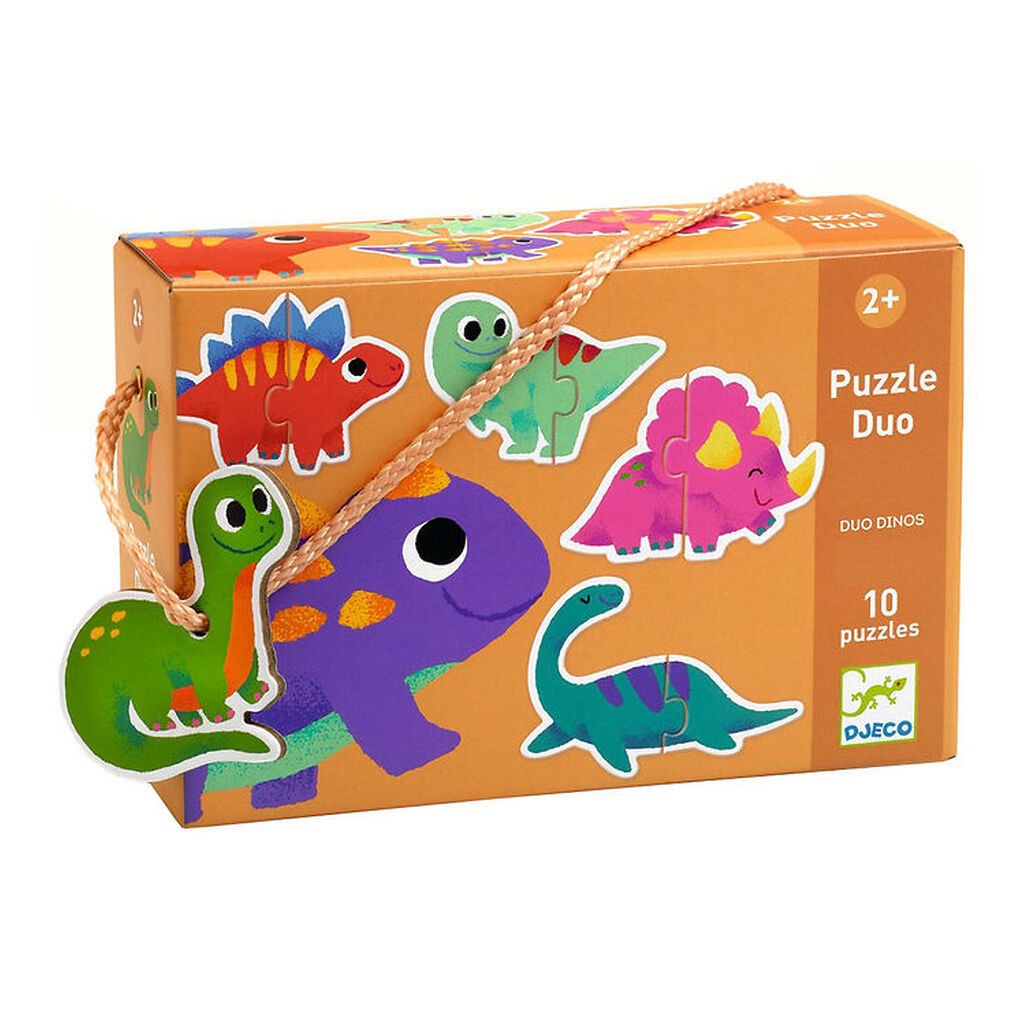 Djeco Puslespil - 10 stk. - Duo Dinos