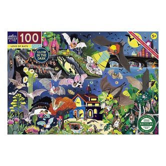 Eeboo Puslespil - 100 Brikker - 45,7x68,5 cm - Love Of Bats