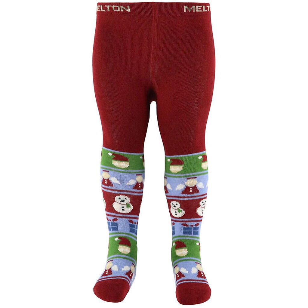 Melton Strømpebukser - Snowman - Sundried Tomato