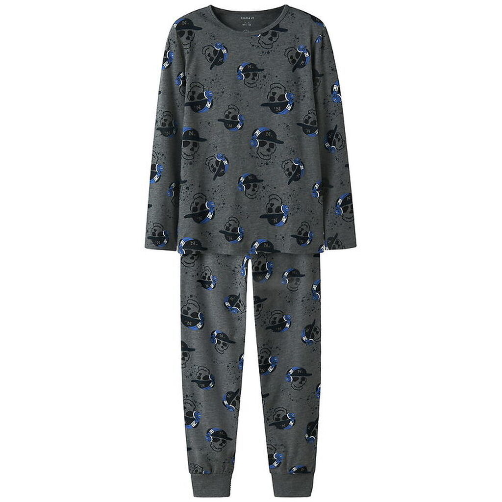 Name it Nattøj 2-delt - NkmNight - Mørkegråmeleret