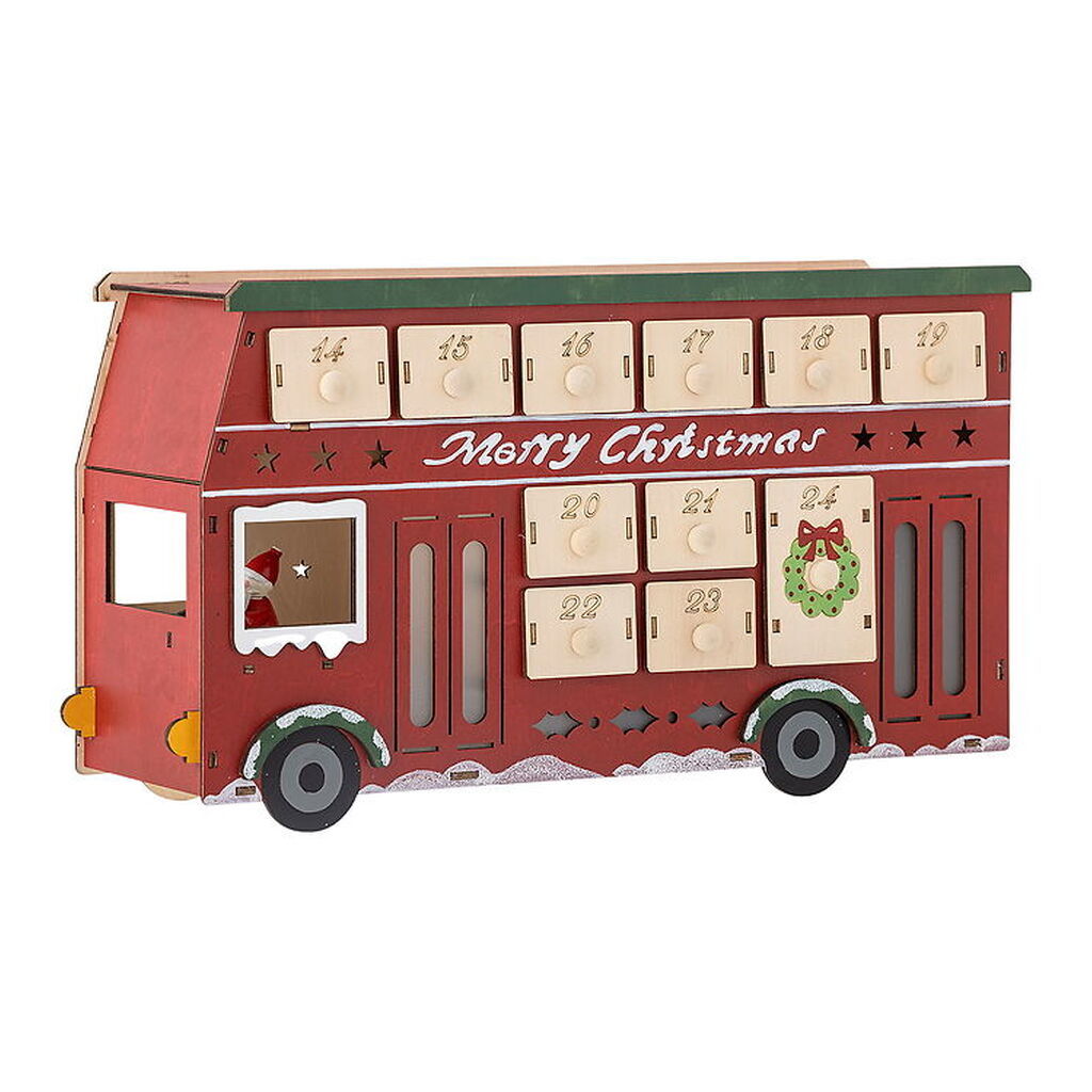 Bloomingville Kalender m. Lys - Edward - Rød