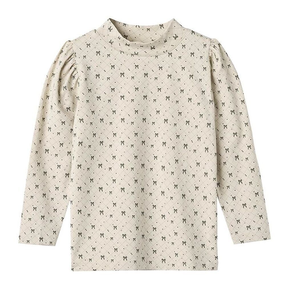 Fliink Bluse - Kelly Puff - Sandshell m. Sløjfer