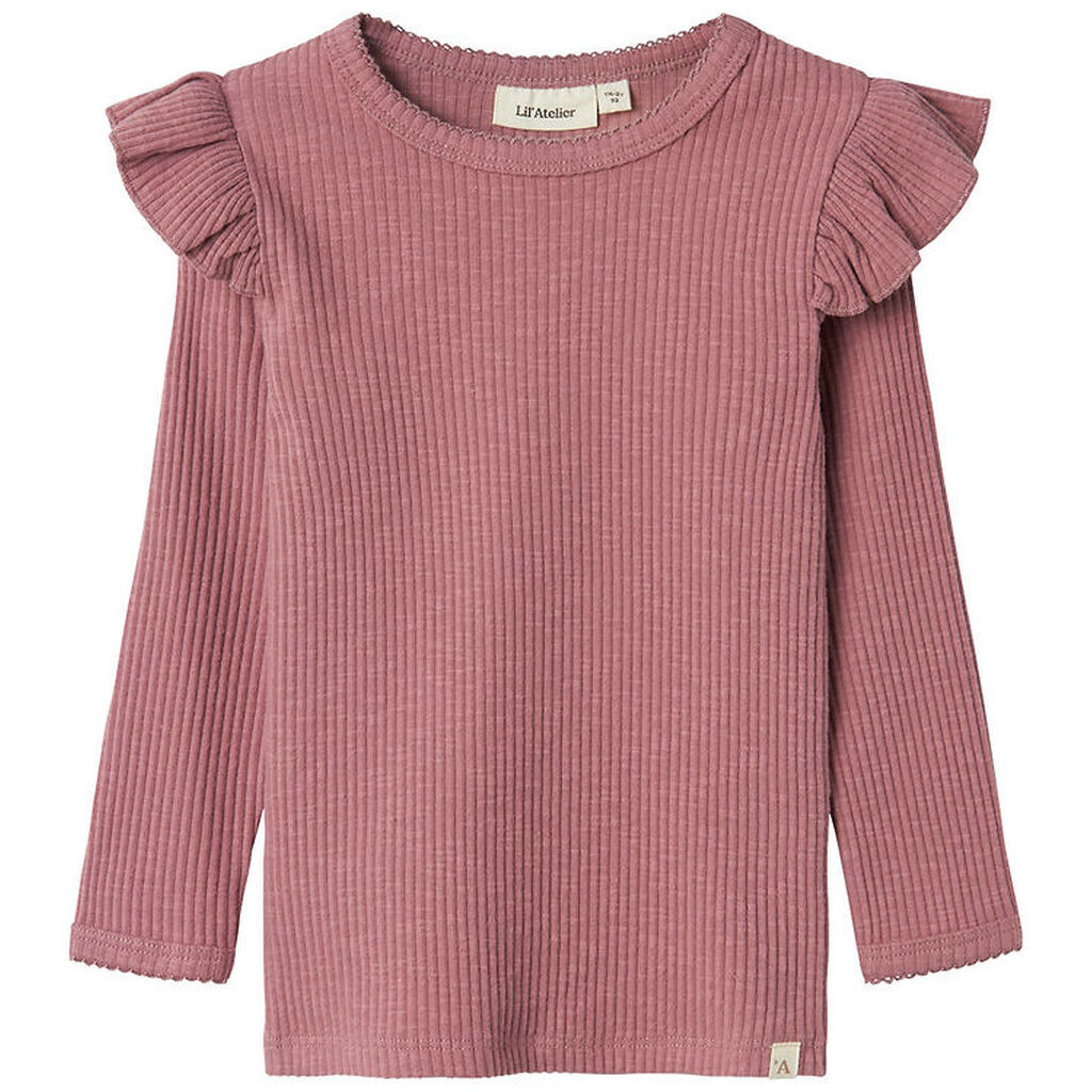 Lil' Atelier Bluse - Rib - NmfRaja - Nostalgia Rose