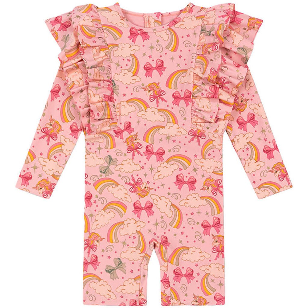 Konges Sløjd Badeheldragt - UV50+ - Manuca Frill - Rainbow Bow