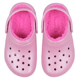 Crocs Sandaler m. For - Classic Lined Glitter Clog K - Pink Twee